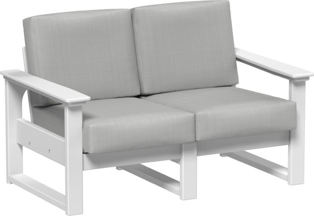 Lanai Deep Seating Loveseat White-Spectrum Dove
