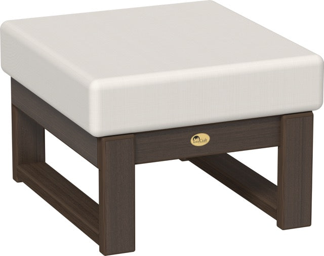 Lanai Deep Seating Ottoman Brazilian Walnut-Canvas