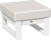Lanai Deep Seating Ottoman White-Canvas