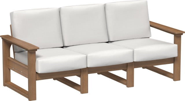 Lanai Deep Seating Sofa Antique Mahogany-Canvas