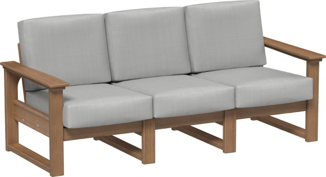 Lanai Deep Seating Sofa Antique Mahogany-Spectrum Dove