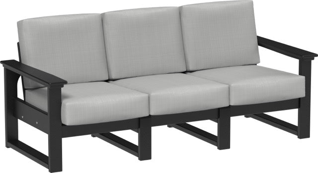 Lanai Deep Seating Sofa Black-Spectrum Dove