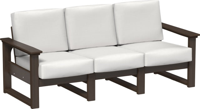 Lanai Deep Seating Sofa Brazilian Walnut-Canvas
