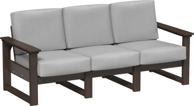 Lanai Deep Seating Sofa Brazilian Walnut-Spectrum Dove