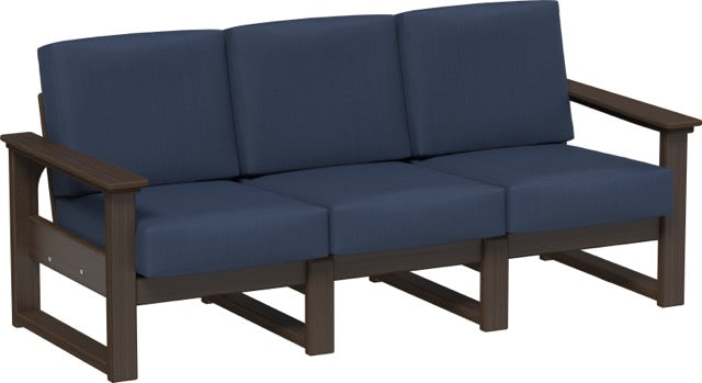 Lanai Deep Seating Sofa Brazilian Walnut-Spectrum Indigo