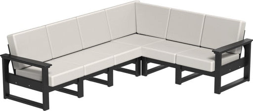 Lanai Deep Seating - Sofa-Loveseat-Corner Unit Black-Canvas