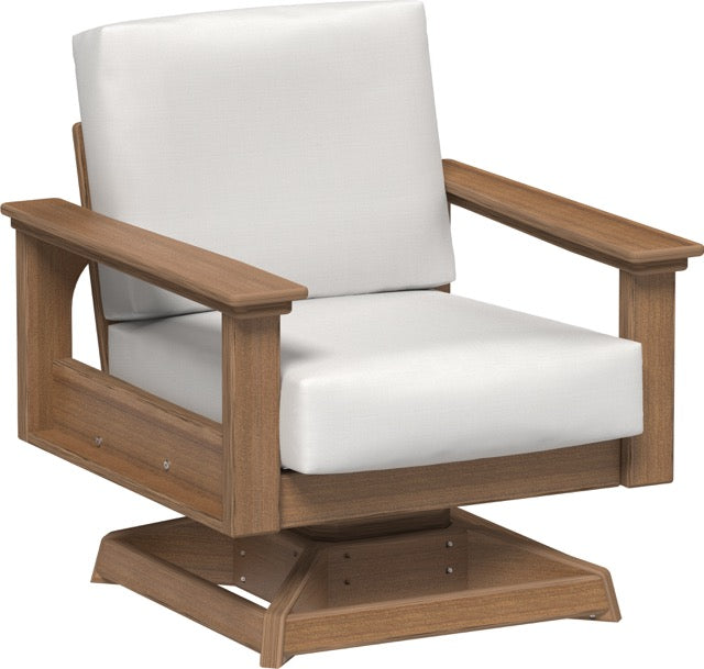 Lanai Deep Seating Swivel Rocker Antique Mahogany-Canvas