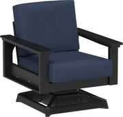 Lanai Deep Seating Swivel Rocker Black-Spectrum Indigo