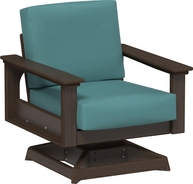 Lanai Deep Seating Swivel Rocker Brazilian Walnut-Cast Breeze