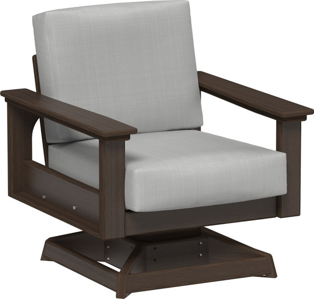 Lanai Deep Seating Swivel Rocker Brazilian Walnut-Spectrum Dove