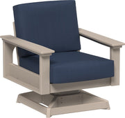 Lanai Deep Seating Swivel Rocker Weatherwood-Spectrum Indigo