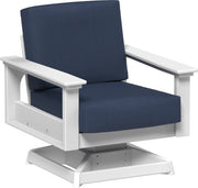 Lanai Deep Seating Swivel Rocker White-Spectrum Indigo