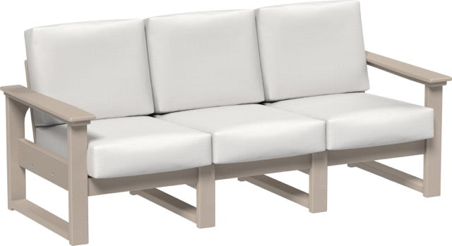 Lanai Deep Seating Sofa Weatherwood-Canvas
