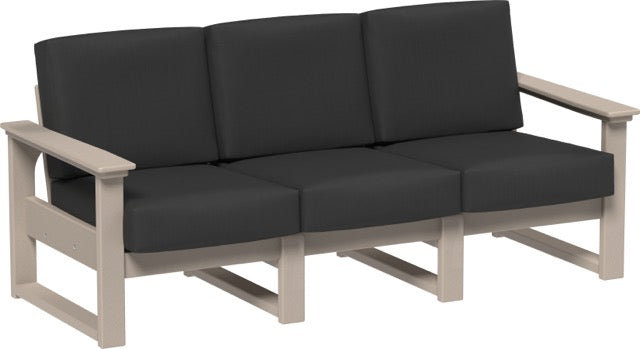 Lanai Deep Seating Sofa Weatherwood-Spectrum Carbon