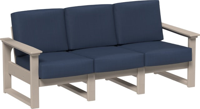 Lanai Deep Seating Sofa Weatherwood-Spectrum Indigo