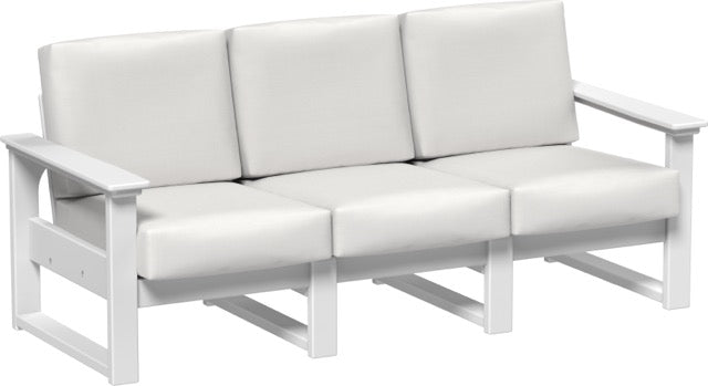 Lanai Deep Seating Sofa White-Canvas