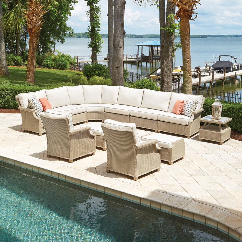 Lloyd Flanders Hamptons Outdoor Wicker Sectional and Lounge Chair Set