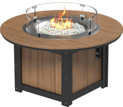 Lumin Fire Pit 46 Round Antique Mahogany Black