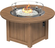 Lumin Fire Pit 46 Round Antique Mahogany