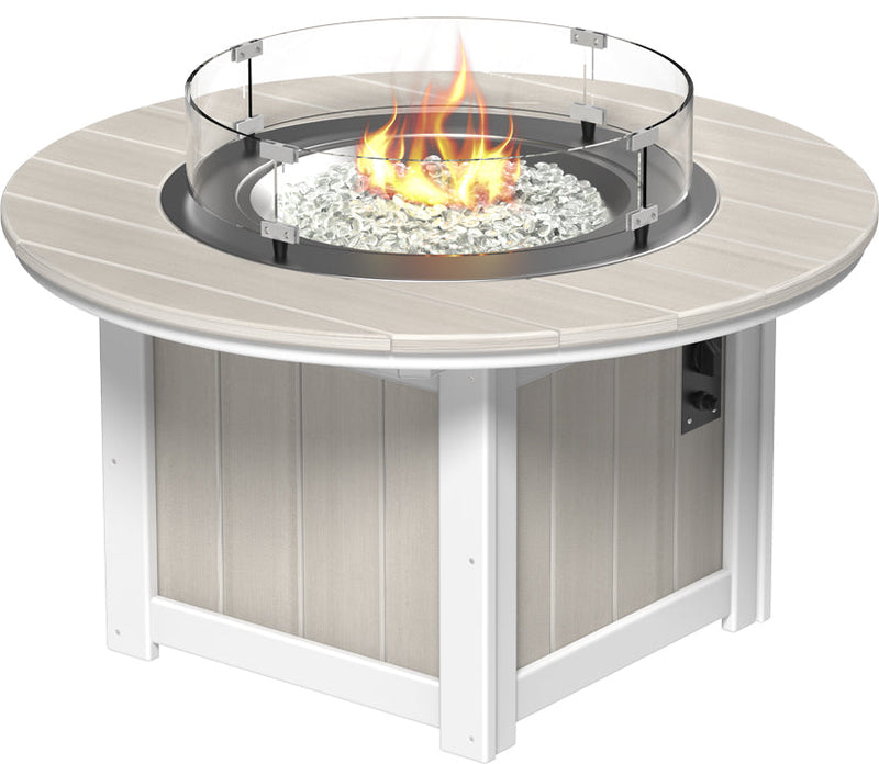 Lumin Fire Pit 46 Round Birch White