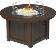 Lumin Fire Pit 46 Round Brazilian Walnut