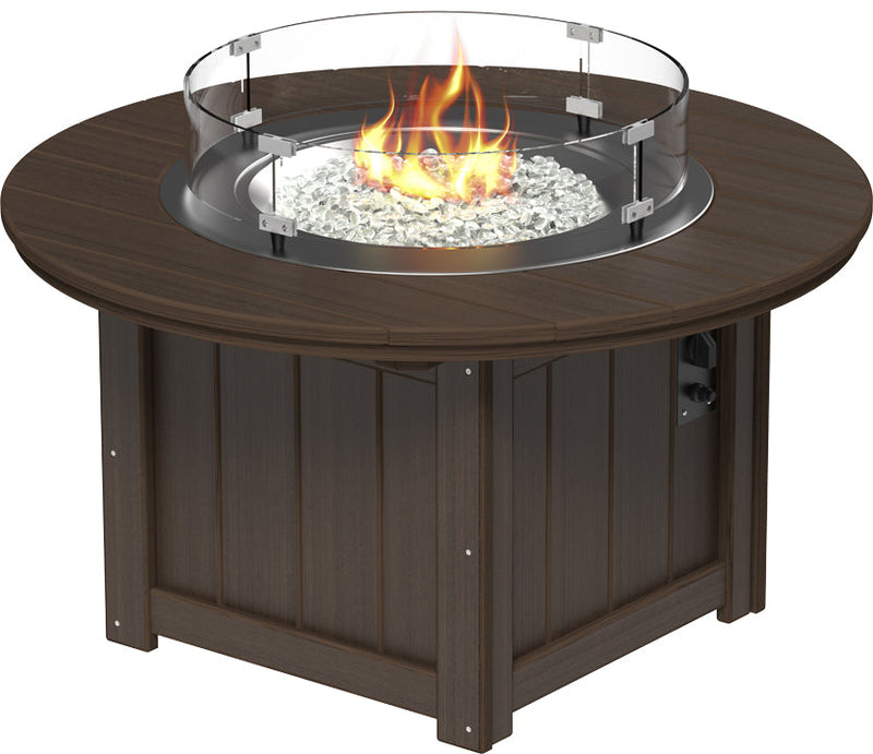 Lumin Fire Pit 46 Round Brazilian Walnut