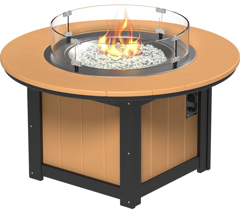 Lumin Fire Pit 46 Round Cedar Black