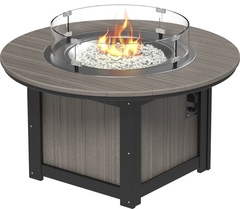 Lumin Fire Pit 46 Round Coastal Gray Black