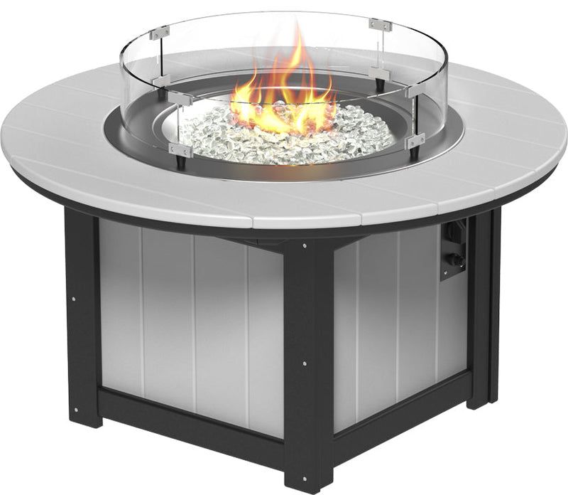 Lumin Fire Pit 46 Round Dove Gray Black