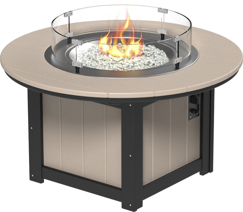 Lumin Fire Pit 46 Round Weatherwood Black