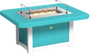 Lumin Fire Pit 51 Rectangular Aruba Blue