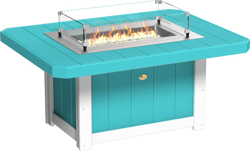 Lumin Fire Pit 51 Rectangular Aruba Blue