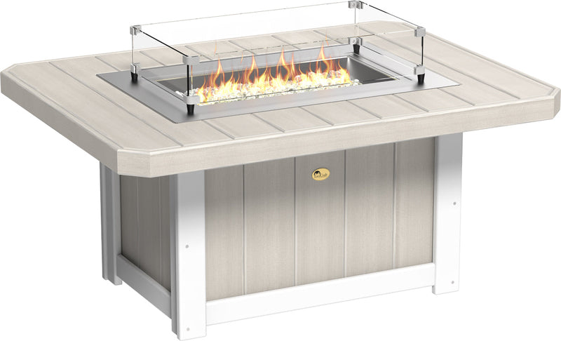 Lumin Fire Pit 51 Rectangular Birch