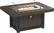Lumin Fire Pit 51 Rectangular Brazilian Walnut