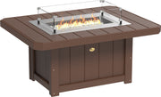 Lumin Fire Pit 51 Rectangular Chestnut