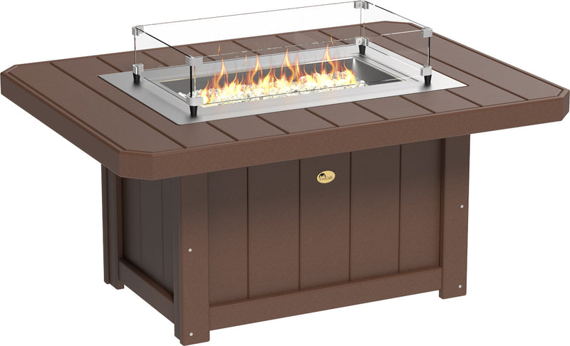 Lumin Fire Pit 51 Rectangular Chestnut