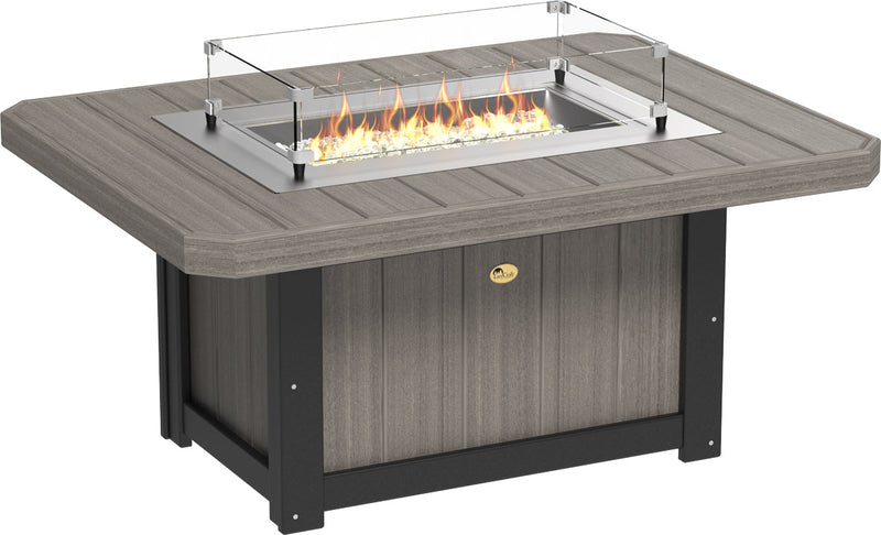 Lumin Fire Pit 51 Rectangular Coastal Gray