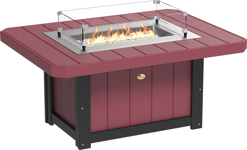Lumin Fire Pit 51 Rectangular Cherrywood