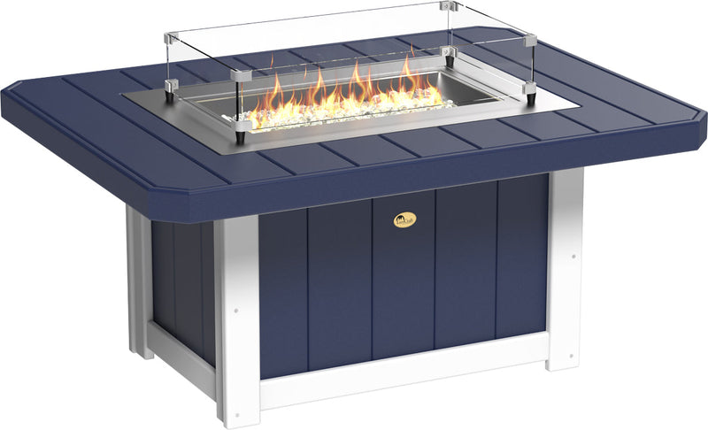 Lumin Fire Pit 51 Rectangular Patriot Blue