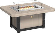 Lumin Fire Pit 51 Rectangular Weatherwood