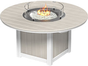 Lumin Fire Table 60 Round Birch White Dining