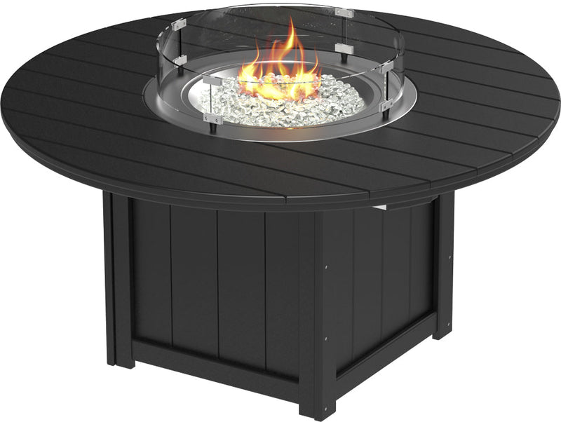 Lumin Fire Table 60 Round Black Dining