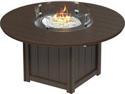 Lumin Fire Table 60 Round Brazilian Walnut Dining