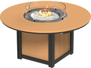 Lumin Fire Table 60 Round Cedar Black Dining