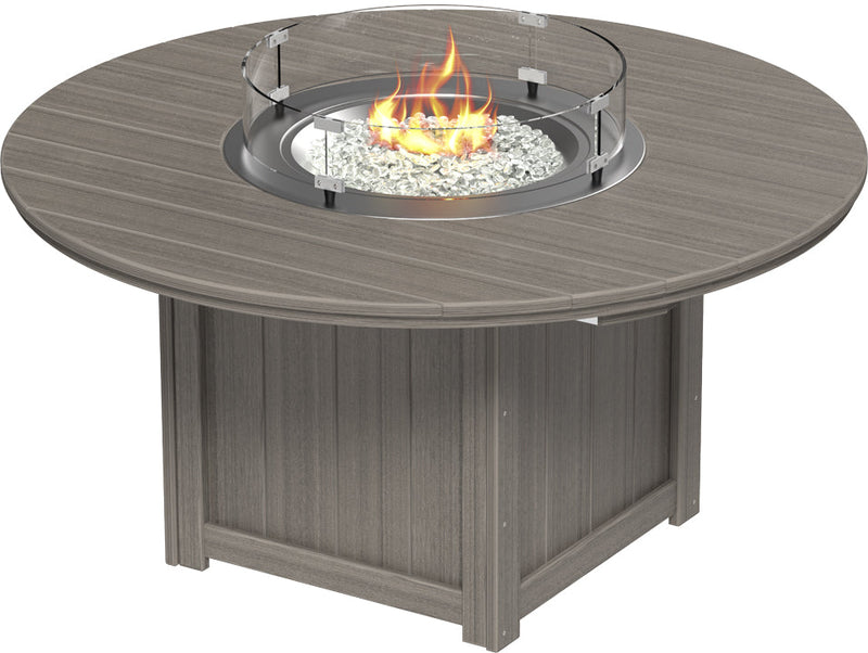 Lumin Fire Table 60 Round Coastal Gray Dining