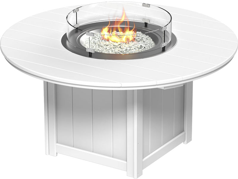 Lumin Fire Table 60 Round White Dining