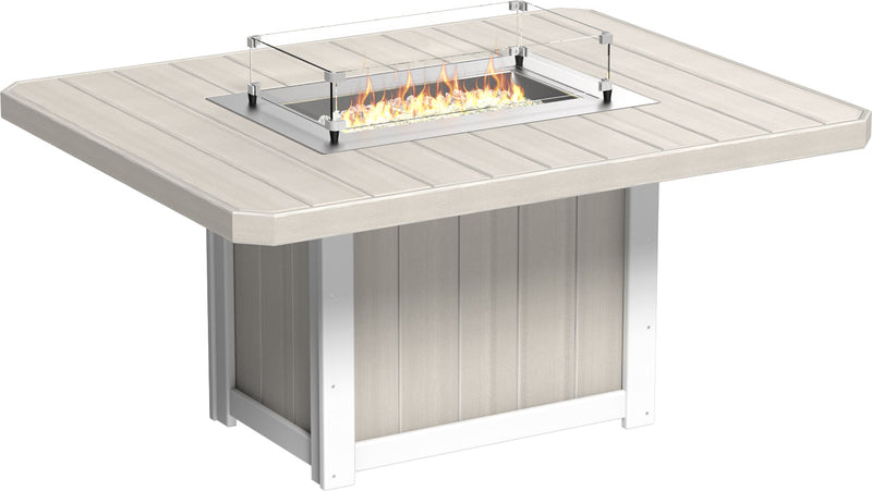 Lumin Fire Table 62 Rectangular BIW Dining