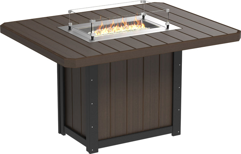 Lumin Fire Table 62 Rect BZWB Counter