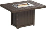 Lumin Fire Table 62 Rect BZW Counter