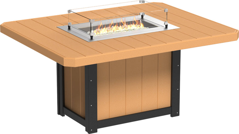 Lumin Fire Table 62 Rectangular CB Dining